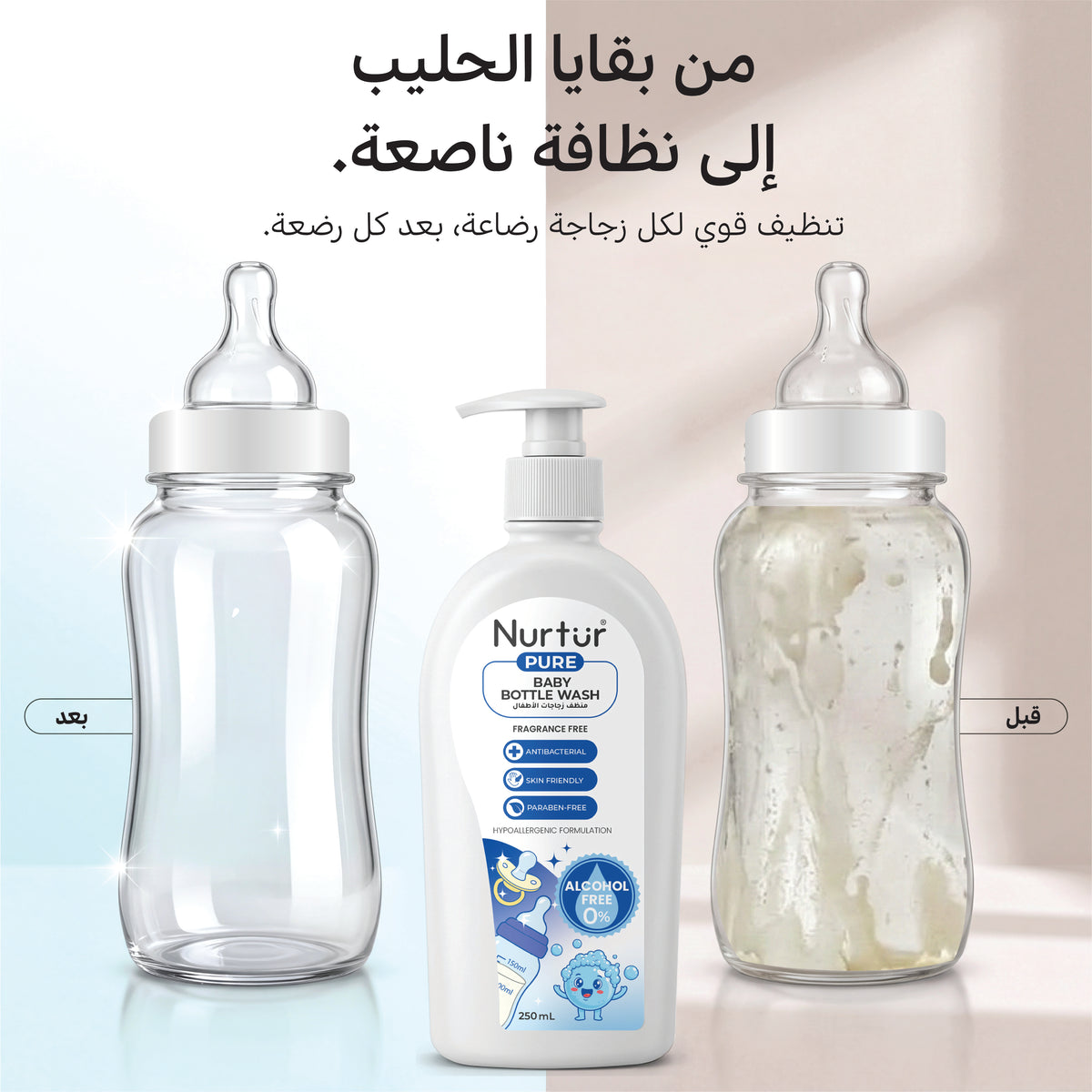 Baby Bottle Cleanser 250ml | Alcohol Free & Paraben-Free | Baby Safe