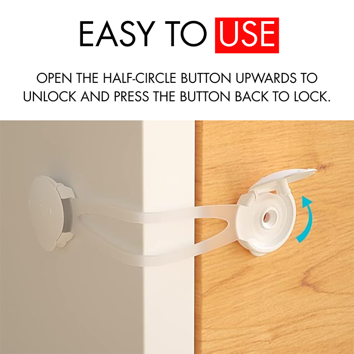 Nurtur Multipurpose Child Safety Locks - Flexible ABS+PE (2 Pack)