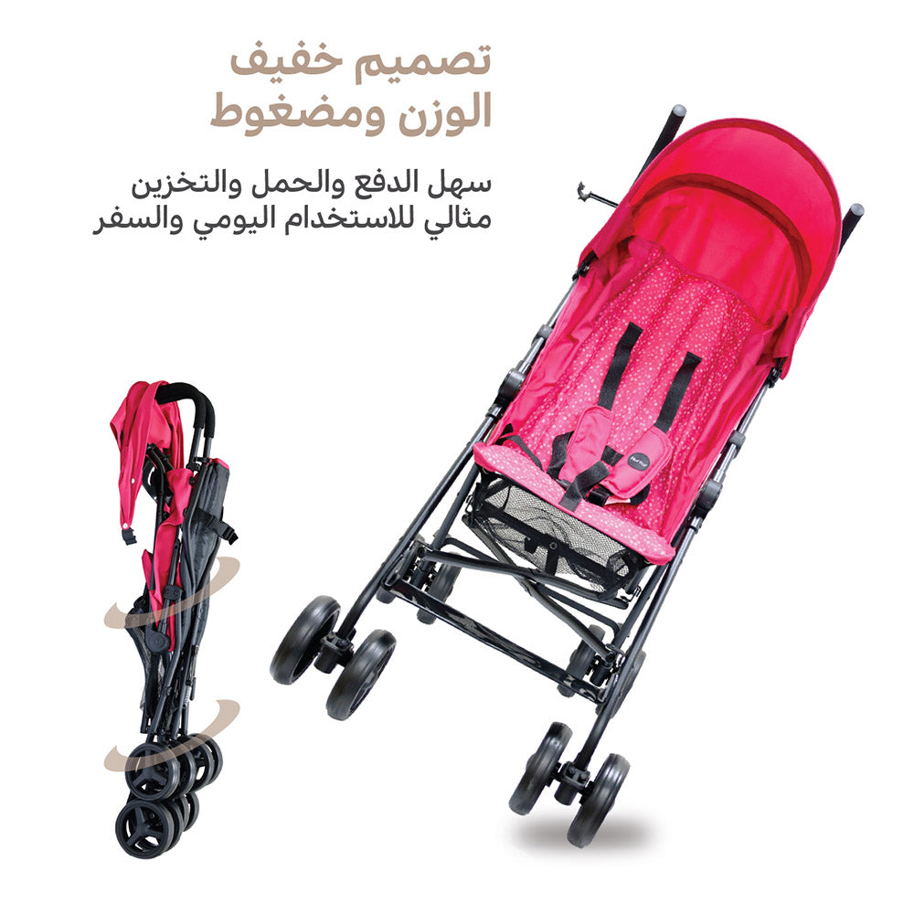 Pink Lightweight Stroller | Best Travel Stroller, Compact Travel Stroller & Umbrella Stroller for Babies (6–36 Months)