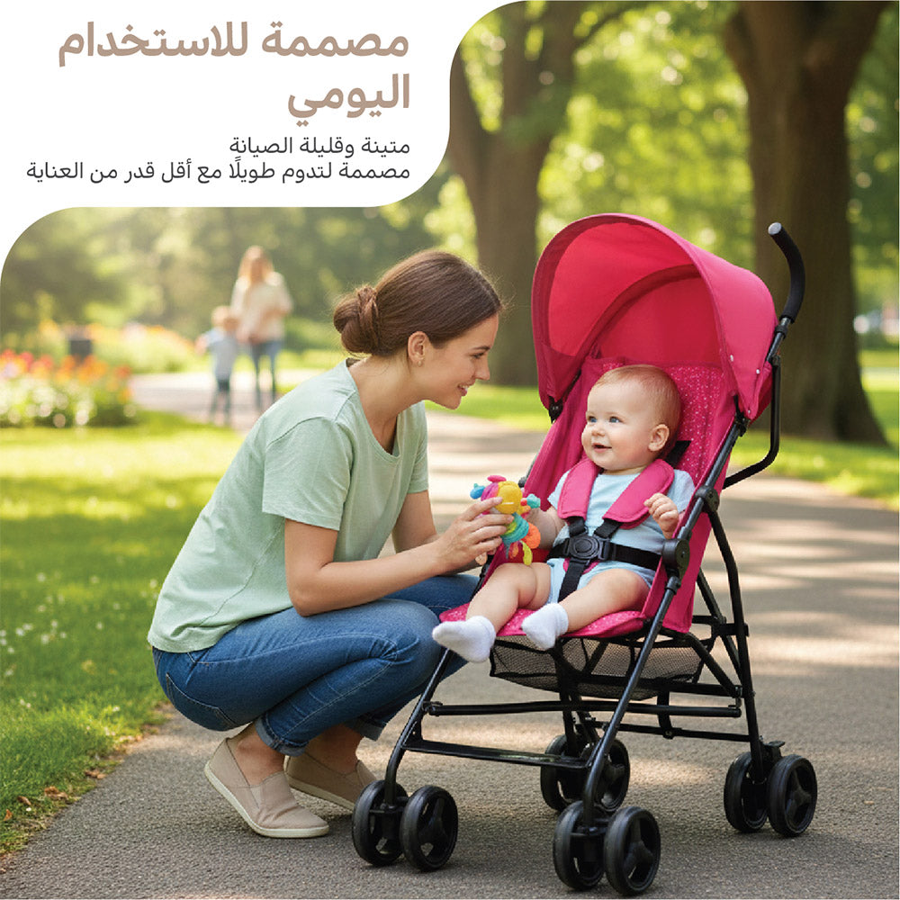 Pink Lightweight Stroller | Best Travel Stroller, Compact Travel Stroller & Umbrella Stroller for Babies (6–36 Months)