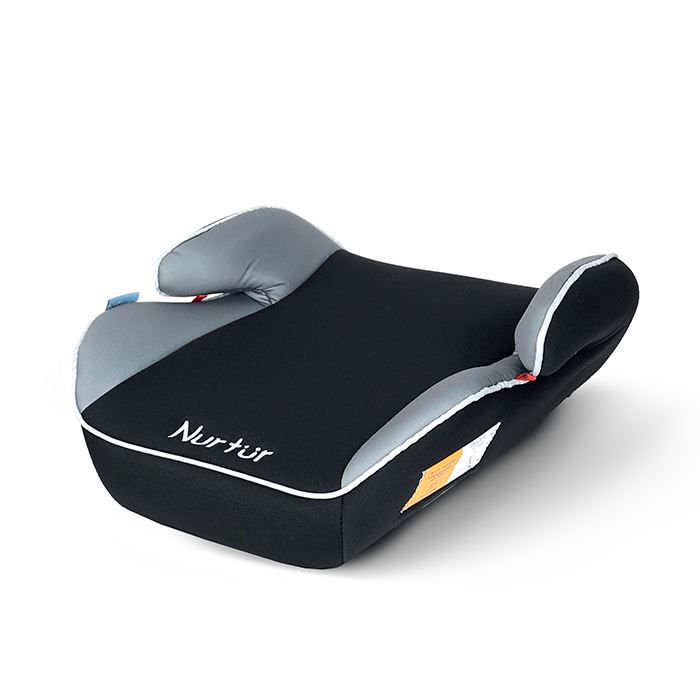 Nurtur Nova Kids Booster Seat - Arm Rest - Easy to Install - Universally Fit – Wide Cushioned Base - Suitable from 4 years to 12 years (Group 2/3) - Grey Multi