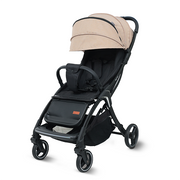 Nurtur Aspen Baby Stroller 0 to 36 months, Storage Basket, Leatherette details, One -hand fold design, 5 Point Safety Harness, EVA wheels - Black/Grey