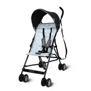 Nurtur Rex Lightweight Stroller – Compact Fold, Sun Canopy, Shoulder Strap, Airflow Design, Portable Buggy for Toddlers 6-36 Months, Easy Fold, - Black / Grey