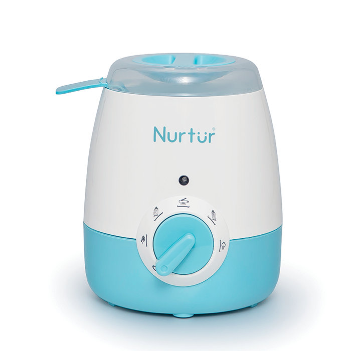 Nurtur Ember Bottle and food warmer, Easy to use design, auto shut off, UK Plug, led Timer Function, Rotary Knob
