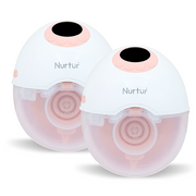 Nurtur Cozi Wearable Pump Hands Free Breast Pump, Double Electric Hands-Free Breast Pumps with 3 Modes, 9 Levels, LCD Display, Memory Function Rechargeable with Massage and Pumping Mode,150ml