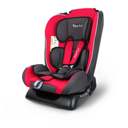 Nurtur Bruno Baby/Kids 3-in-1 Car Seat, Slim & Comfy Design - 4 Positions Recline 5-Point Safety Harness - 143° Angle 0 months to 7 years (Group 0+/1/2), Upto 25kg - Red Multi