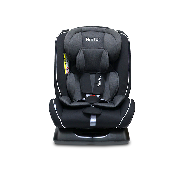 Nurtur Otto Baby/Kids 4-in-1 Car Seat - 4 Position Recline 5-Point Safety Harness – 10 Level Adjustable Headrest, 0 months to 12 years (Group 0+/1/2/3), Upto 36kg - Black Multi