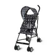 Nurtur Rex Lightweight Stroller – Compact Fold, Sun Canopy, Shoulder Strap, Airflow Design, Portable Buggy for Toddlers 6-36 Months, Easy Fold, - Black / White