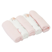 Nurtur 5 pk Washcloths - Terry Cloth - Pink Multi/Girl