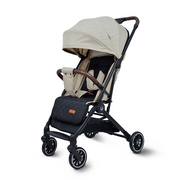 Nurtur Bravo Plus Baby Stroller 0 to 36 months, Storage Basket, Leatherette details, One -hand fold design, 5 Point Safety Harness, EVA wheels - Black/Grey