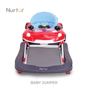Nurtur 4 In 1 Baby Multi Walker-rocking Function- Music - 5 Height Adjustment- feeding table, car mould, easy fold - Multi