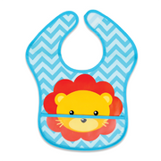 Nurtur PP Bib with Pocket - Character Print - Lion/Boy - Pack of 1