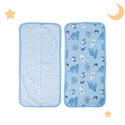 Nurtur Feeding Gift Set - 2 pack bibs & 2 burpcloths - Blue Multi/Boy