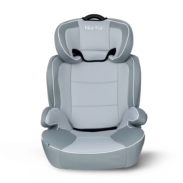 Nurtur Jupiter Baby/Kids 3-in-1 Car Seat + Booster Seat - Adjustable Backrest - Extra Protection - 5-Point Safety Harness - 9 months to 12 years (Group 1/2/3), Upto 36kg - White