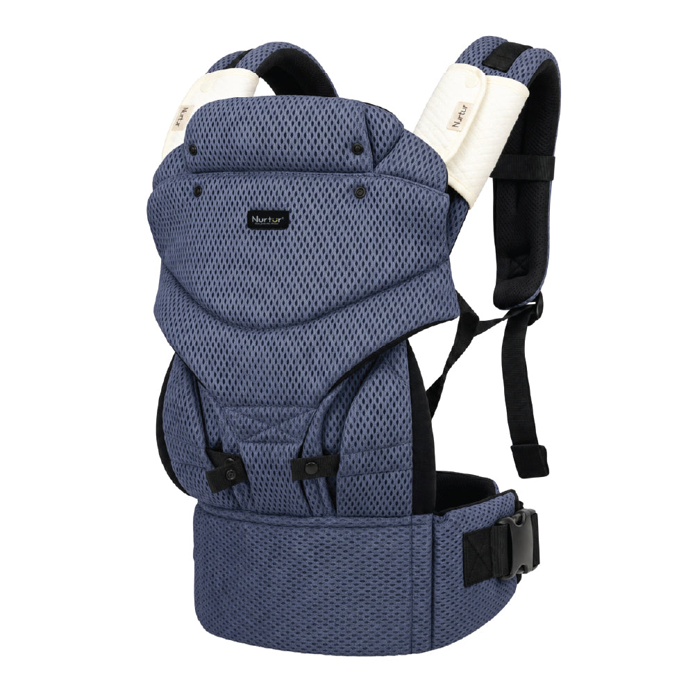 حمالة الأطفال الرضع Nurtur Willow Deluxe Mesh – قماش فاخر، مريحة ذات وجهين، أحزمة مبطنة قابلة للتعديل - أنثراسايت