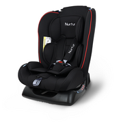 Nurtur Bruno Baby/Kids 3-in-1 Car Seat, Slim & Comfy Design - 4 Positions Recline 5-Point Safety Harness - 143° Angle 0 months to 7 years (Group 0+/1/2), Upto 25kg - Black Multi