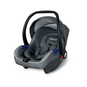 Nurtur Nemo Baby Carrier - Adjustable Canopy and Handle - Extra Protection – 3 -Point Safety Harness - Suitable from 0 months to 12 months, Upto 13kg, Black/Blue