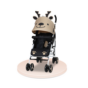 Nurtur Luca Character Baby/Kids Lightweight Stroller 0 36 Months, Storage Basket, Detachable Bumper, 5 Point Safety Harness, Compact Design with shoulder strap - Sand