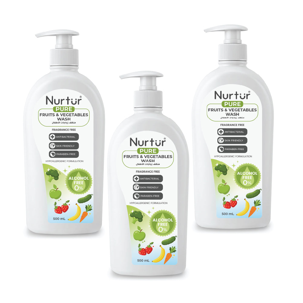 Fruits & Vegetables Wash 3 × 500ml | Food-Safe Alcohol Free