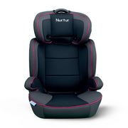 Nurtur Jupiter Baby/Kids 3-in-1 Car Seat + Booster Seat - Adjustable Backrest - Extra Protection - 5-Point Safety Harness - 9 months to 12 years (Group 1/2/3), Upto 36kg - Black