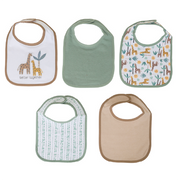 Nurtur 5 pack milk feeding bibs - Terry Cotton - Multi/Unisex