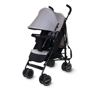 Nurtur Archer Baby/Kids Lightweight Travel Stroller 0 36 Months, Storage Basket, Detachable Bumper, 5 Point Safety Harness, Compact Design, Light Grey