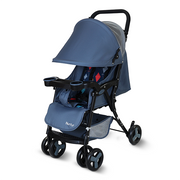 Nurtur Ryder Ultra Compact Lightweight Baby Travel Stroller with Storage Basket, Detachable Food Tray, Reclining Seat and Leg Rest, 0-36 Months, , Navy Printed