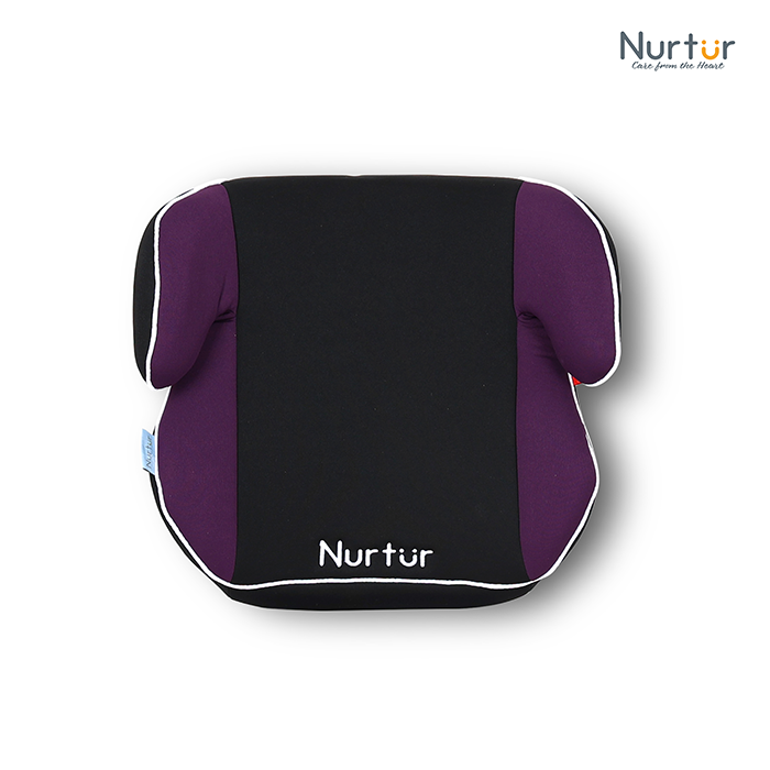 Nurtur Nova Kids Booster Seat - Arm Rest - Easy to Install - Universally Fit – Wide Cushioned Base - Suitable from 4 years to 12 years (Group 2/3) - Purple