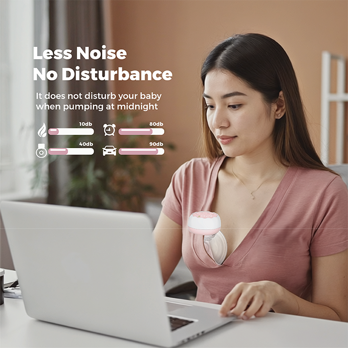 Nurtur Cozi "Flex" Wearable Pump Hands Free Breast Pump, Express More Milk in Less Time Ultra-Lightweight Wireless Low Noise Double Electric Pump with LCD Display, 150ml - White