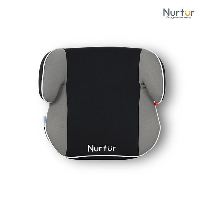 Nurtur Nova Kids Booster Seat - Arm Rest - Easy to Install - Universally Fit – Wide Cushioned Base - Suitable from 4 years to 12 years (Group 2/3) - Grey Multi