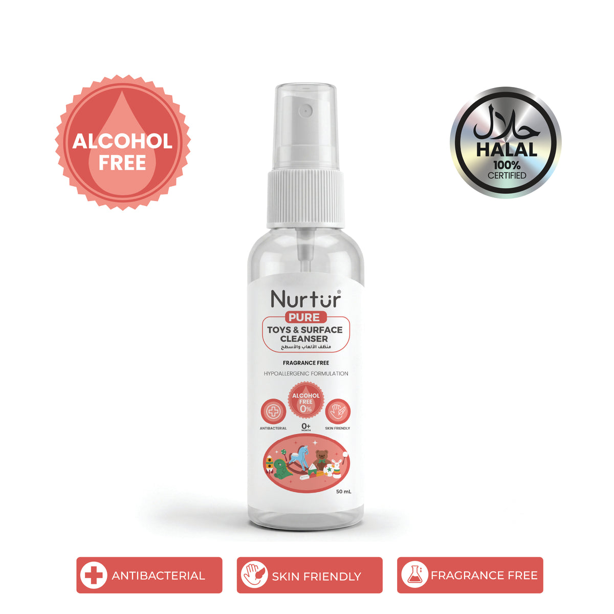 Baby Toy & Surface Cleaner 50ml | Alcohol Free & Paraben-Free