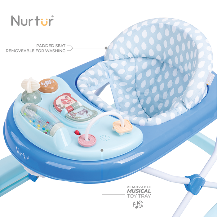 Nurtur 3 In 1 Baby Multi Walker-rocking Function- Music - 3 Height Adjustment, easy fold - Multi
