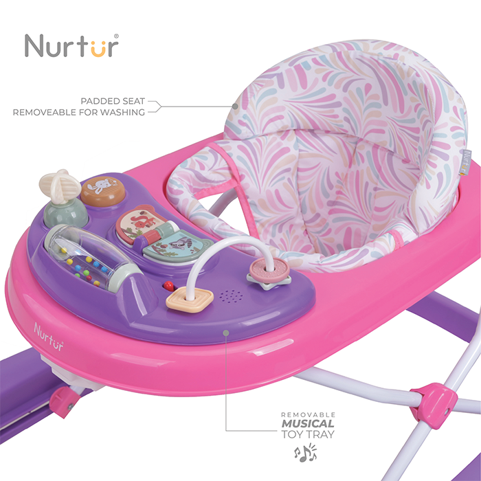 Nurtur 3 In 1 Baby Multi Walker-rocking Function- Music - 3 Height Adjustment, easy fold - Multi