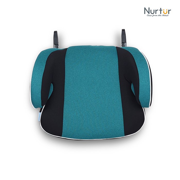 Nurtur Enzo Kids Booster Car Seat - Arm Rest Seat, Blow up Narrow Backless Booster Car Seat for Travel, Suitable from 4 years to 12 years (Group 2/3) - Black