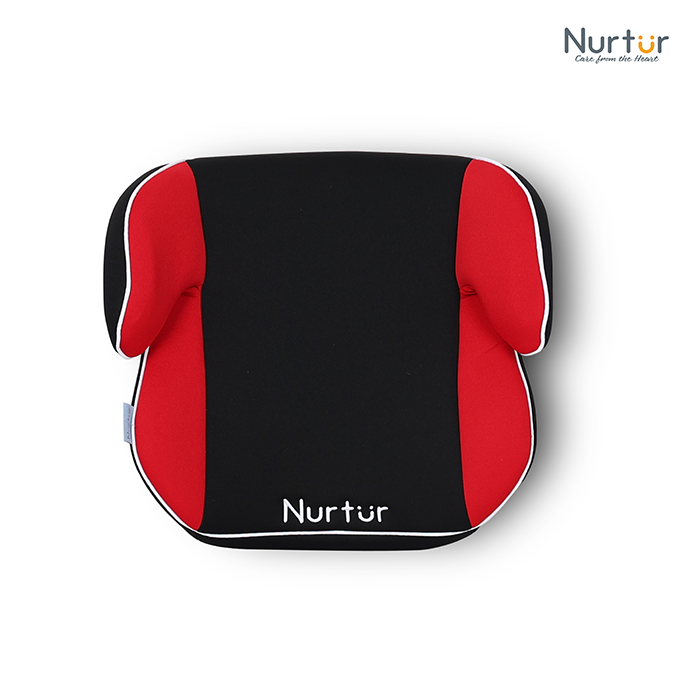 Nurtur Nova Kids Booster Seat - Arm Rest - Easy to Install - Universally Fit – Wide Cushioned Base - Suitable from 4 years to 12 years (Group 2/3) - Red