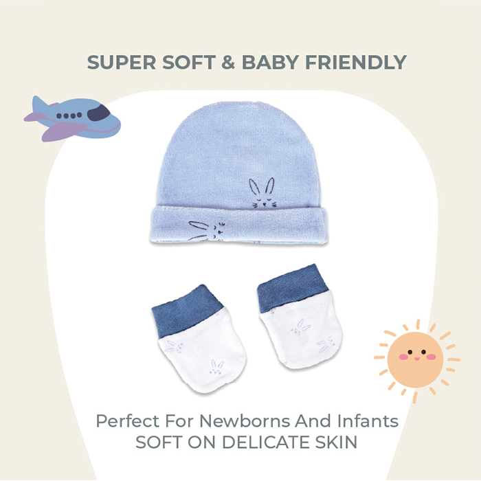 Nurtur Gift Set - 4 Pieces, (Sleepsuit, Short Sleeve Bodysuit, Hat, Mittens) Pink Multi/Girl