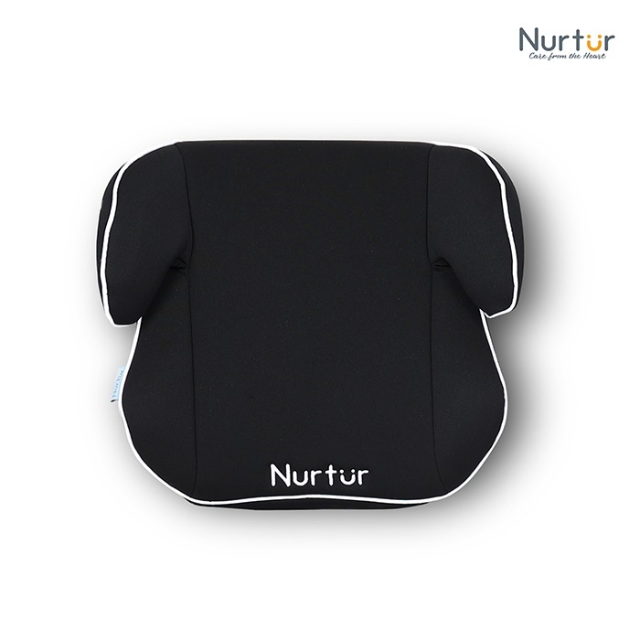 Nurtur Nova Kids Booster Seat - Arm Rest - Easy to Install - Universally Fit – Wide Cushioned Base - Suitable from 4 years to 12 years (Group 2/3) - Black