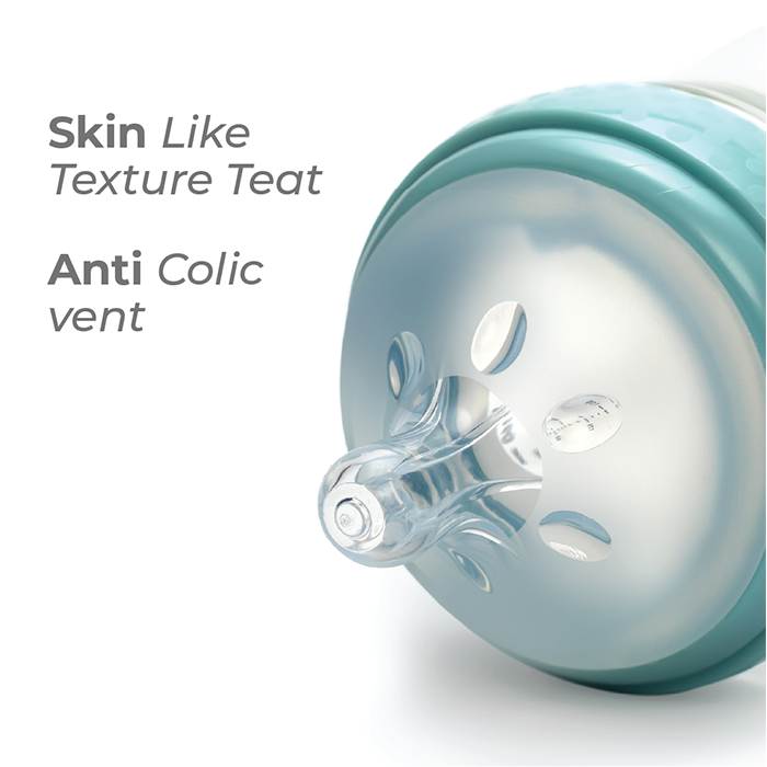 Nurtur Cozi - Wide Neck Silicone 3 Flow Rate Teats-M-Nude