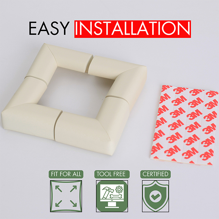 Nurtur NBR Foam Safety Table Corner Guards - Pack of 4