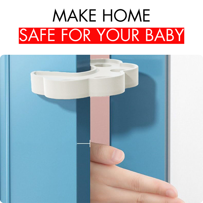 Nurtur Soft Foam Door Guard - Finger Pinch Protector (White)