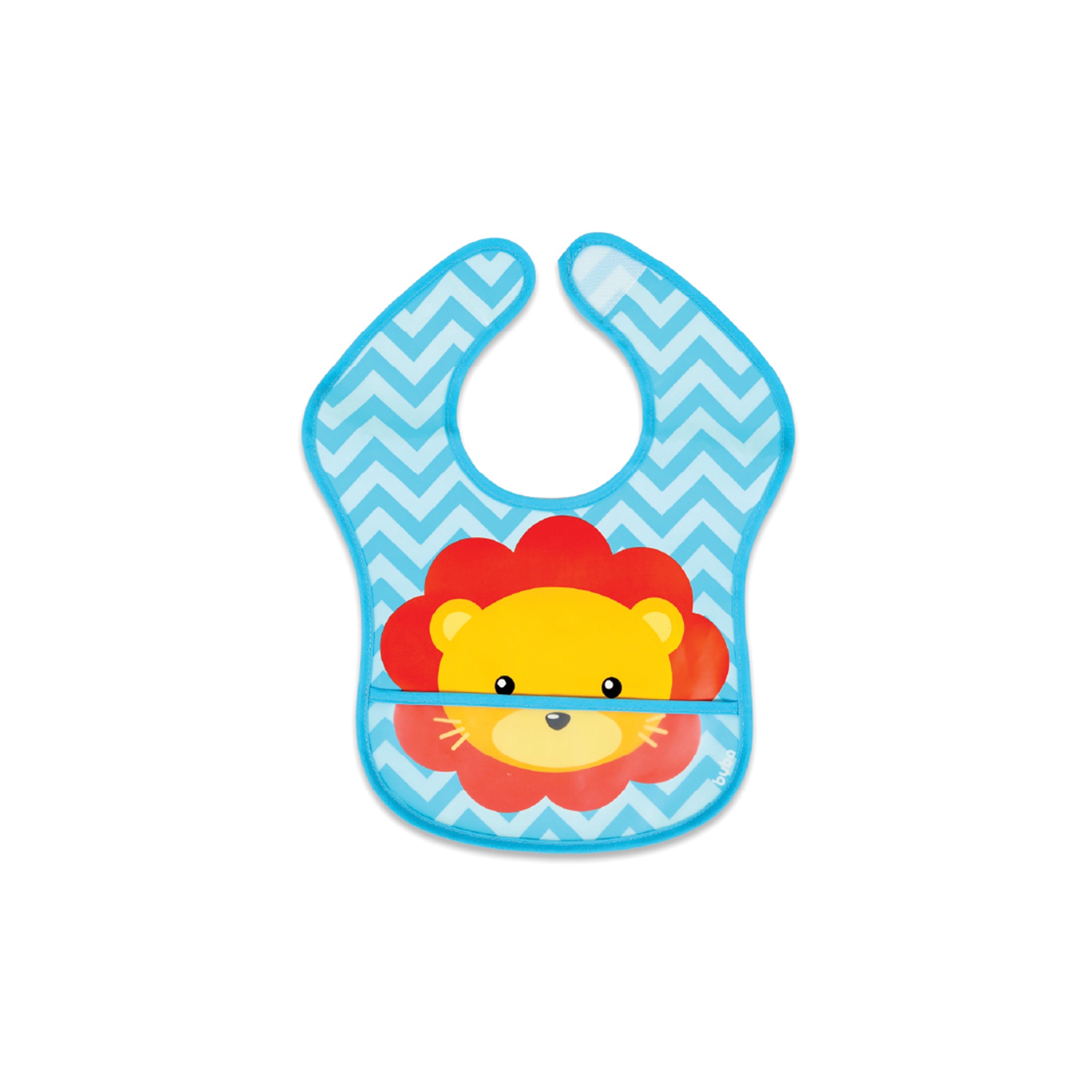 Nurtur PP Bib with Pocket - Character Print - Lion/Boy - Pack of 1