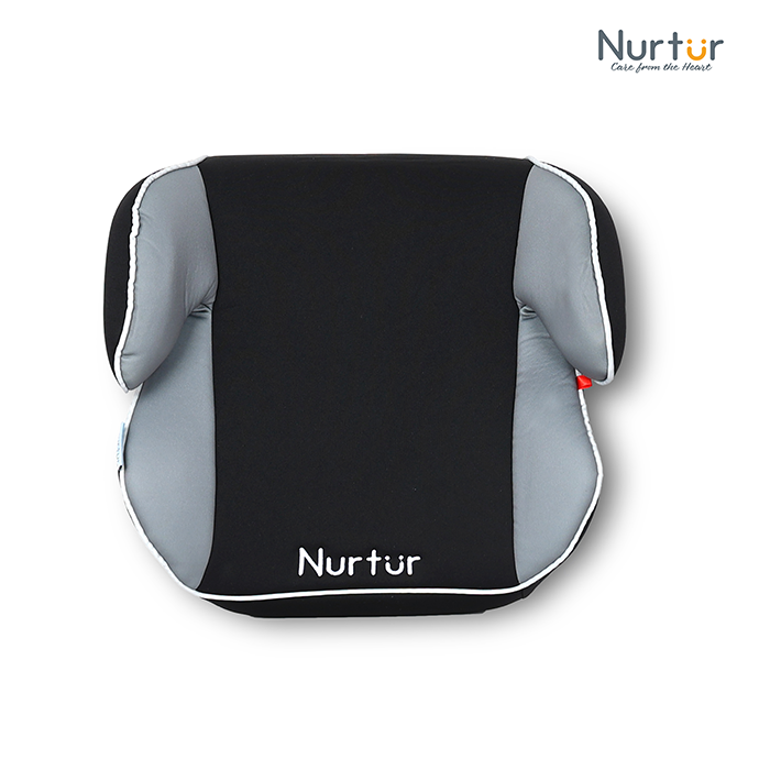Nurtur Nova Kids Booster Seat - Arm Rest - Easy to Install - Universally Fit – Wide Cushioned Base - Suitable from 4 years to 12 years (Group 2/3) - Grey Multi