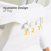 Nurtur 2 in 1High chair, adjustable height, wooden finish, with padded cushioning, Detachable Tray, footrest included - Beige