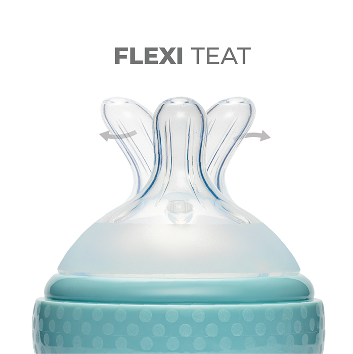 Nurtur Cozi - Wide Neck Silicone 3 Flow Rate Teats-L-Nude
