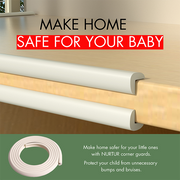 Nurtur 2M Safety Edge & 4 Corner Guards Set - NBR Foam (White)