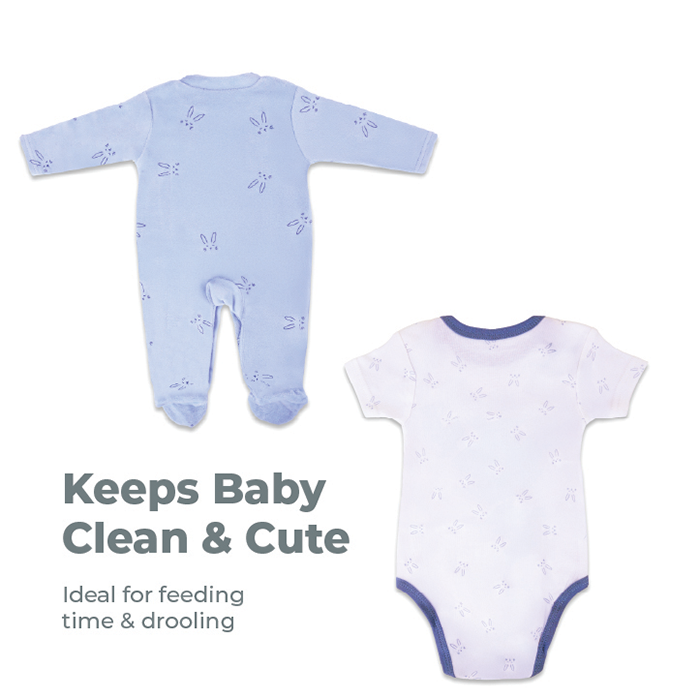 Nurtur Gift Set - 4 Pieces, (Sleepsuit, Short Sleeve Bodysuit, Hat, Mittens) Pink Multi/Girl