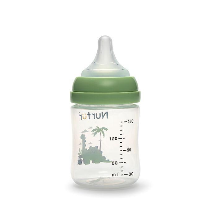 Nurtur Cozi - 160Ml Anticolic Feeding Bottle - PP - Green Multi