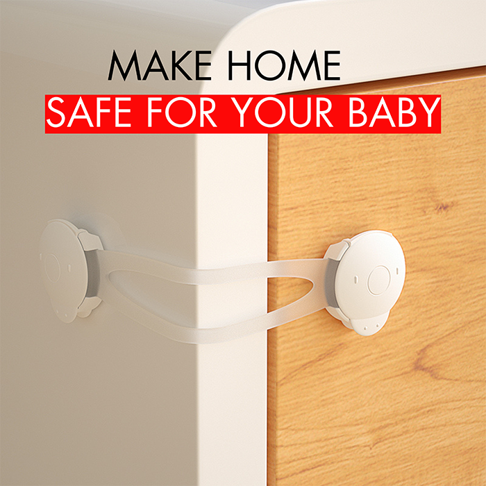 Nurtur Multipurpose Child Safety Locks - Flexible ABS+PE (2 Pack)