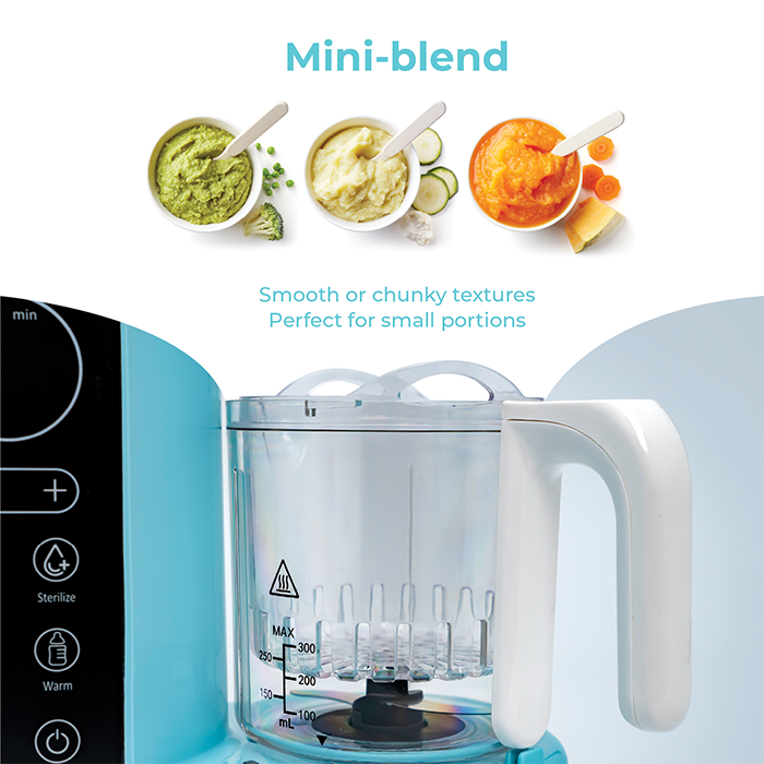Nurtur Krave 6 in 1 Steamer Blender, Auto Steam and Blend with Water based steaming, Manual Blending, Digital Touchscreen . Easy to use, Baby puree maker, Food Maker Easy to Clean, Self Sterilize, Bottle warmer