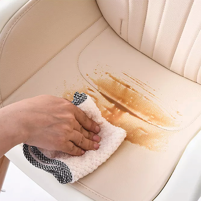 Nurtur 2 in 1High chair, adjustable height, wooden finish, with padded cushioning, Detachable Tray, footrest included - Blue